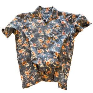 Cremieux Classics men's XL short sleeve blue & pink floral